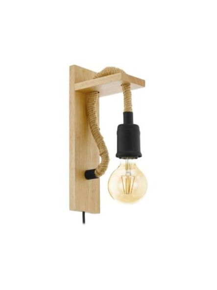 Eglo Canada unique and minimalist design wall light in black and brown finish