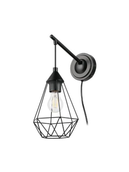 Eglo lighting modern and unique 60 watt black wall light