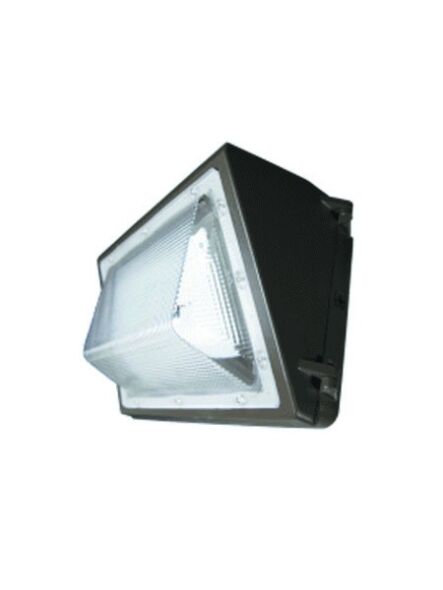 Energy-efficient 55 watt wall pack in bronze finish for exterior use