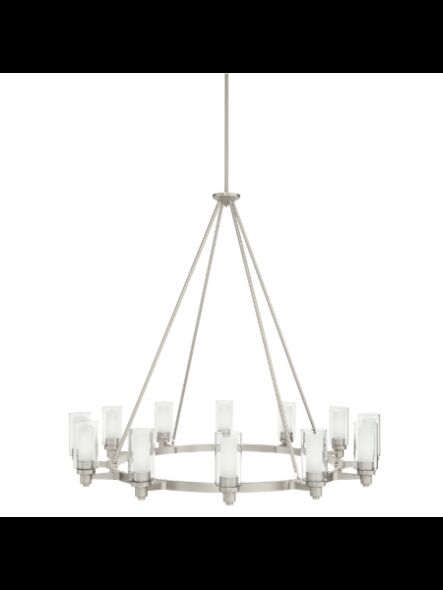 Kichler 2347NI 12-Lights Brushed Nickel 60W 1-Tier Chandelier