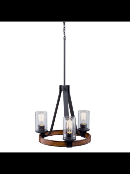 Kichler 34687 3-Lights Distressed Black 60W Mini Chandelier