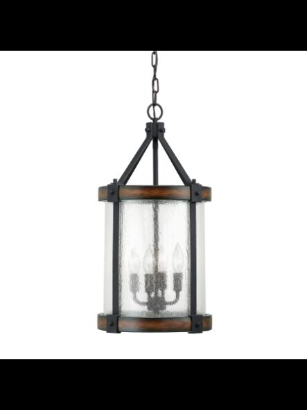 Kichler 34689 4-Lights Distressed Black 60W Foyer Pendant