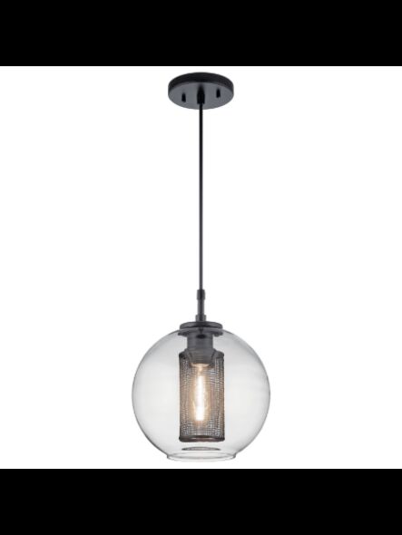 Kichler 34889 1-Light Anvil Iron 60W Mini Pendant