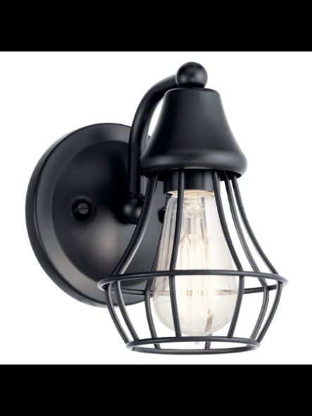 Kichler 37512 1-Light Black 60W Wall Sconce