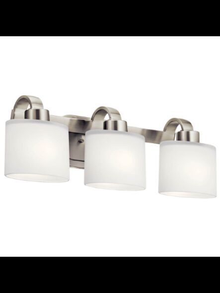 Kichler 37513 3-Lights Brushed Nickel 60W Vanity Light