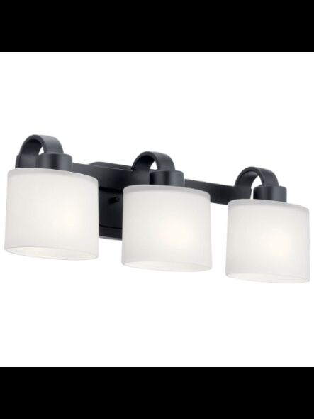 Kichler 37514 3-Lights Black 60W Vanity Light