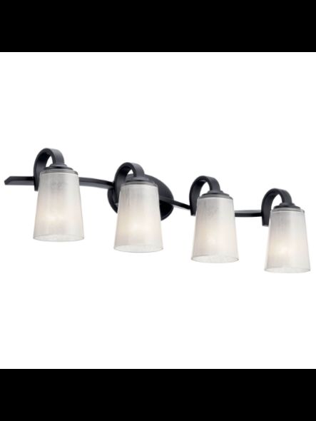 Kichler 37518 4-Lights Black 60W Vanity Light