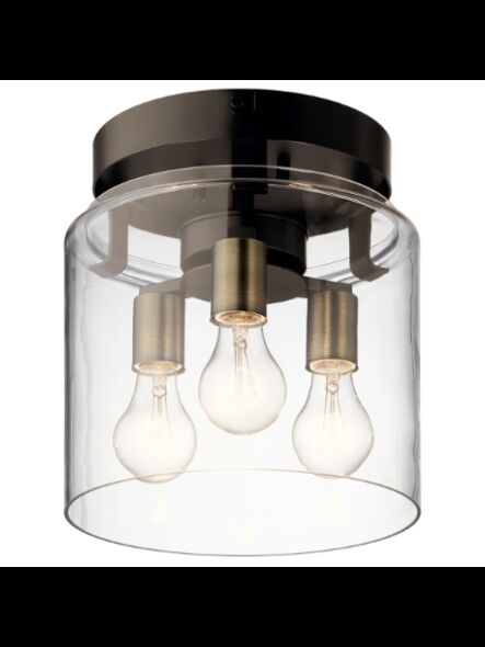 Kichler 38235 3-Lights Olde Bronze 60W Semi-Flush Mount Ceiling Light