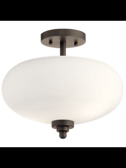 Kichler 38237 2-Lights Olde Bronze 60W Flush Mount Ceiling Light