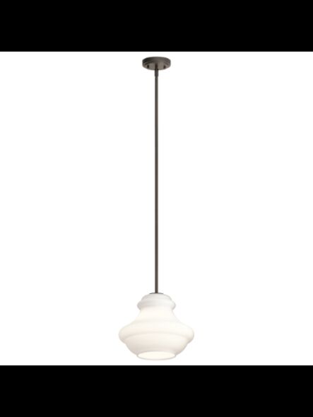 Kichler 42044OZWH 1-Light Olde Bronze 100W Pendant