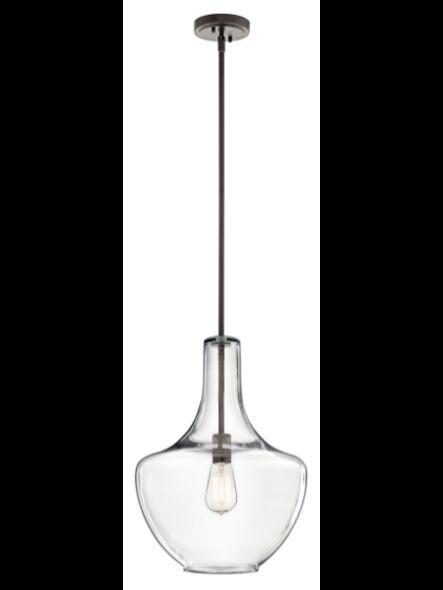 Kichler 42046OZ 1-Light Olde Bronze 100W Pendant
