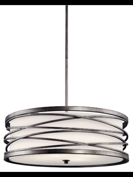 Kichler 42465WMZ 4-Lights Warm Bronze 100W Round Chandelier