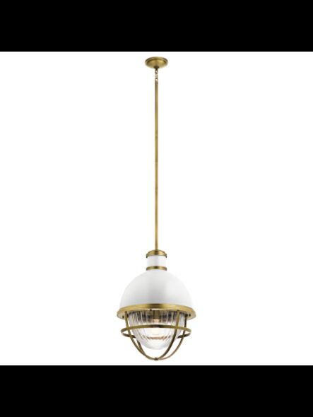Kichler 43012NBR 1-Light Natural Brass 100W Foyer Pendant