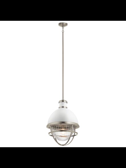 Kichler 43012NI 1-Light Brushed Nickel 100W Foyer Pendant