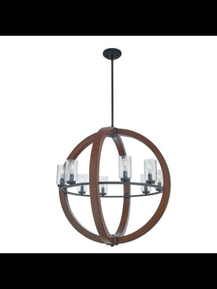 Kichler 43190AUB 8-Lights Auburn Stained 60W 1-Tier Chandelier