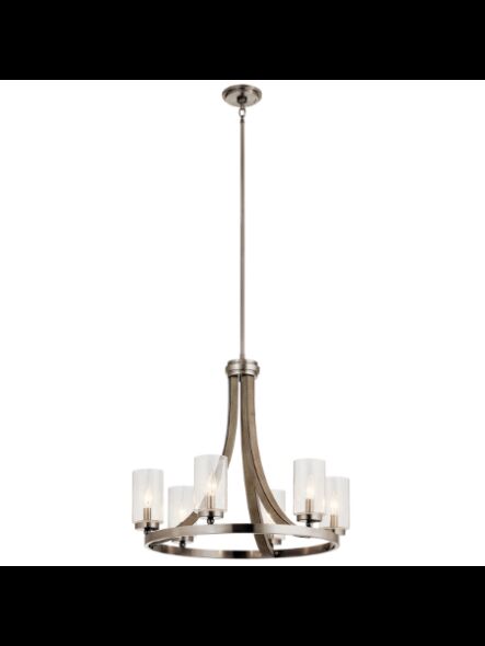 Kichler 43193DAG 6-Lights Distressed Antique Gray 60W 1-Tier Chandelier