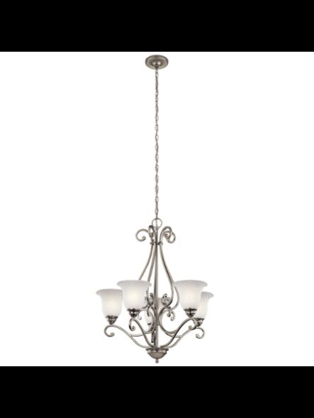 Kichler 43224NI 5-Lights Brushed Nickel 100W 1-Tier Chandelier