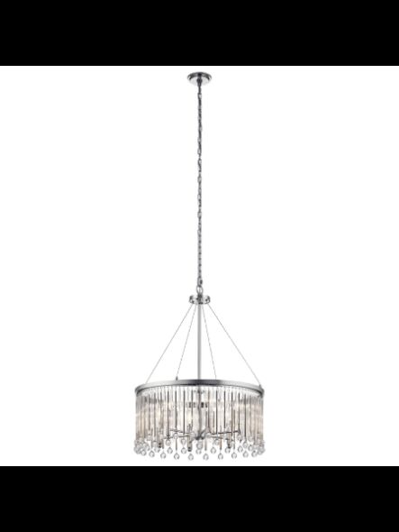 Kichler 43723CH 6-Lights Chrome 60W Round Chandelier