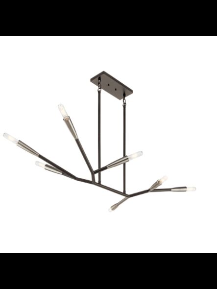 Kichler 43795BK 7-Lights Black 60W 1-Tier Chandelier
