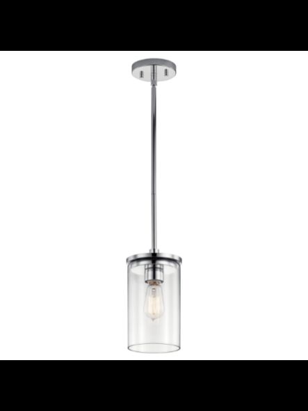 Kichler 43996CH 1-Light Chrome 100W Mini Pendant