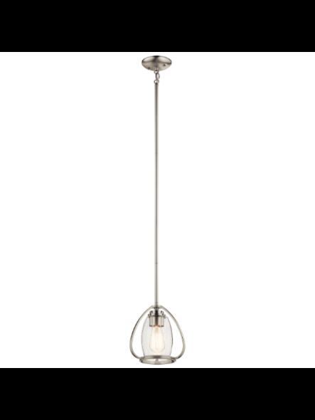Kichler 44058NI 1-Light Brushed Nickel 75W Mini Pendant