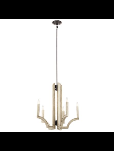 Kichler 44260AVI 5-Lights Anvil Iron 60W 1-Tier Chandelier