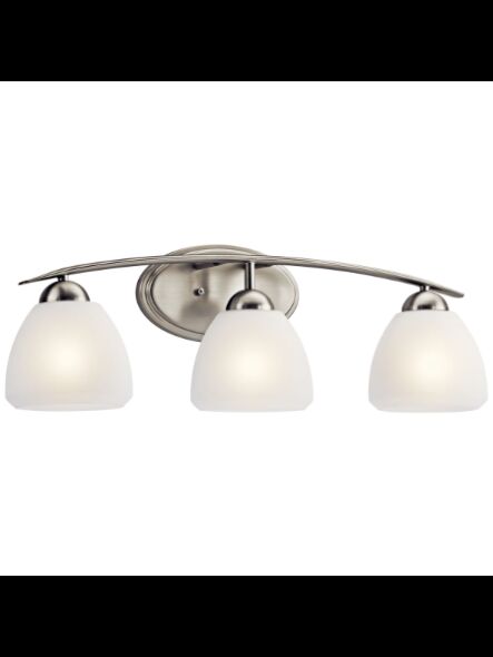 Kichler 45119NI 3-Lights Brushed Nickel 100W Vanity Light