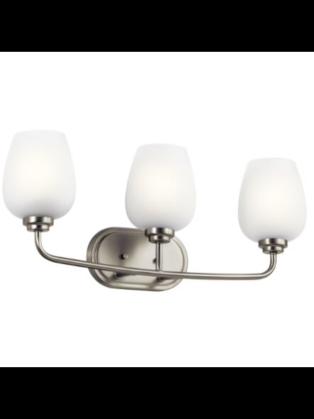 Kichler 45129NI 3-Lights Brushed Nickel 75W Vanity Light