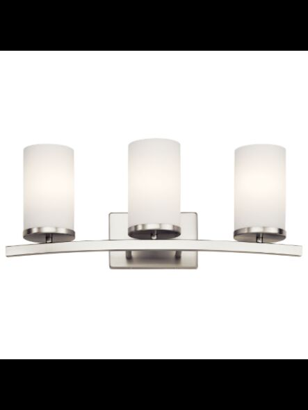 Kichler 45497NI 3-Lights Brushed Nickel 100W Vanity Light