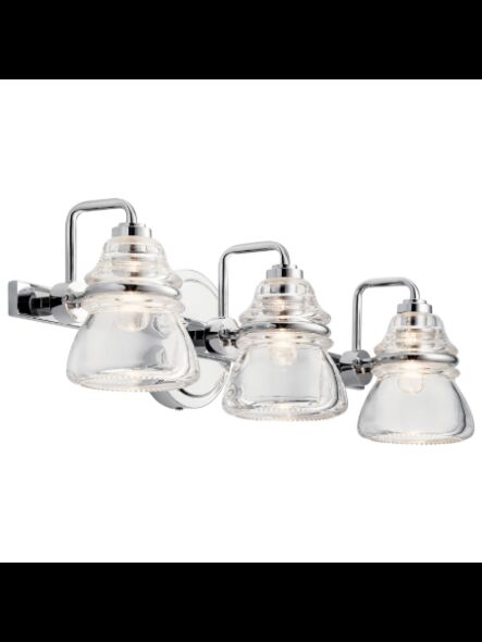 Kichler 45693CH 3-Lights Chrome 60W Vanity Light
