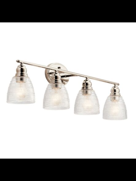Kichler 45698PN 4-Lights Polished Nickel 75W Vanity Light