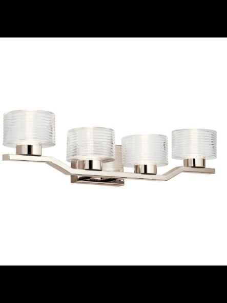 Kichler 45724PNLED 4-Lights Polished Nickel 22W LED Vanity Light