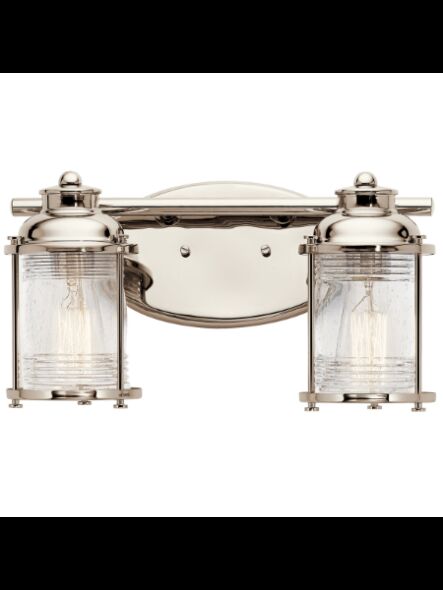 Kichler 45771PN 2-Lights Polished Nickel 100W Vanity Light