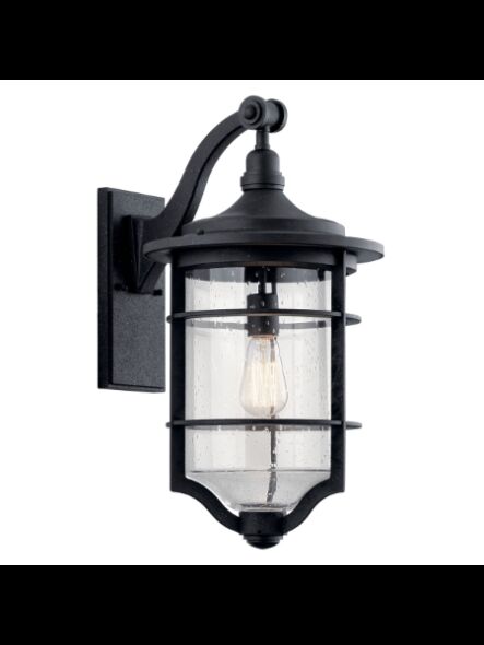 Kichler 49128DBK 1-Light Distressed Black 150W Outdoor Wall Light