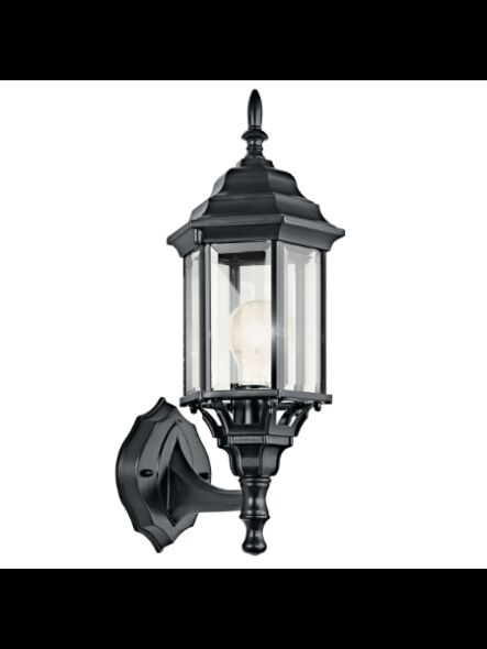Kichler 49255BK 1-Light Black 100W Outdoor Wall Light