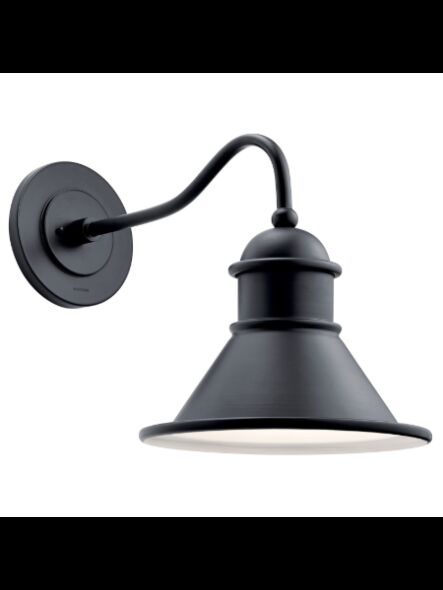 Kichler 49776BK 1-Light Black 150W Outdoor Wall Light