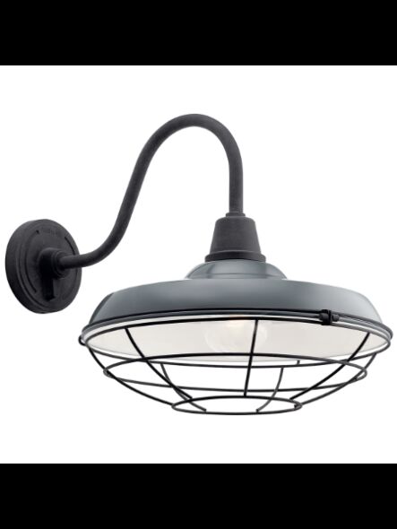 Kichler 49991GG 1-Light Gloss Grey 150W Outdoor Wall Light