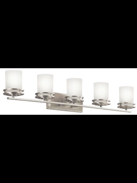Kichler 5085NI 5-Lights Brushed Nickel 100W Vanity Light