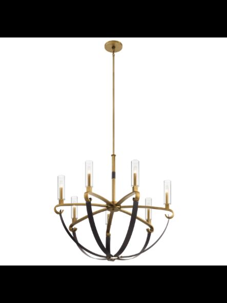 Kichler 52016NBR 7-Lights Natural Brass 60W 1-Tier Chandelier