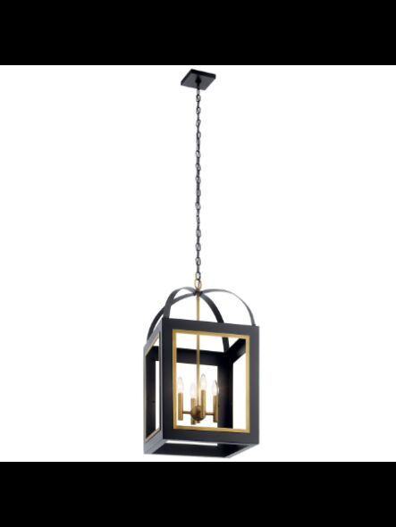 Kichler 52029BKNBR 4-Lights Black 60W Foyer Pendant