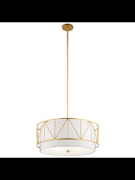 Kichler 52072CLG 4-Lights Classic Gold 75W Drum Pendant
