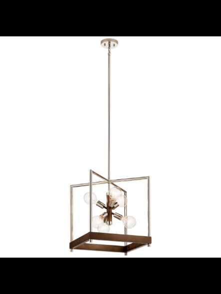 Kichler 52092AUB 6-Lights Auburn Stained 75W Foyer Pendant