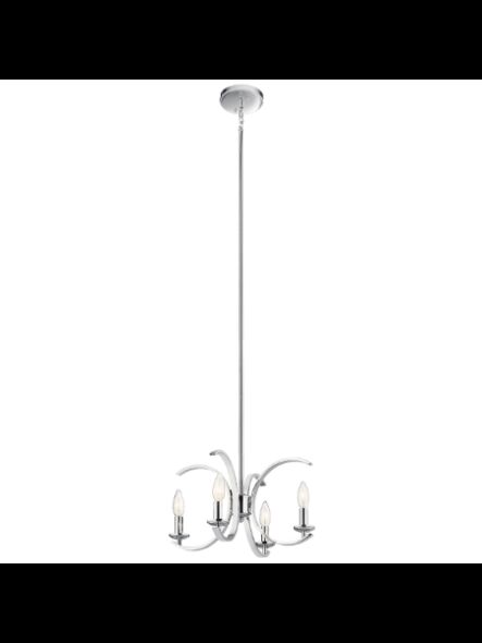 Kichler 52119CH 4-Lights Chrome 60W Foyer Pendant