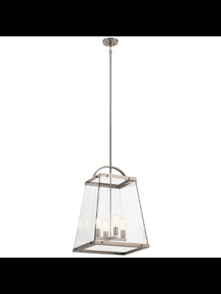 Kichler 52124CLP 4-Lights Classic Pewter 75W Foyer Pendant