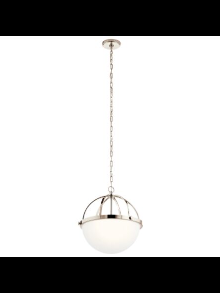 Kichler 52135PN 3-Lights Polished Nickel 75W Pendant