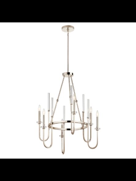 Kichler 52209PN 6-Lights Polished Nickel 60W 1-Tier Chandelier