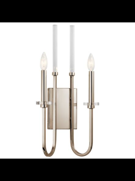 Kichler 52214PN 2-Lights Polished Nickel 60W Wall Sconce