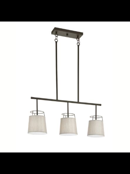 Kichler 52263OZ 3-Lights Olde Bronze 75W Linear Chandelier
