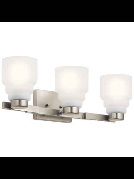 Kichler 55012NI 3-Lights Brushed Nickel 75W Vanity Light