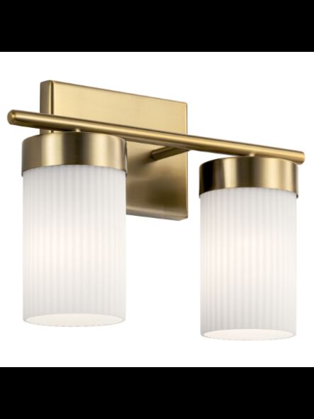 Kichler 55111BNB 2-Lights Brushed Natural Brass 100W Vanity Light